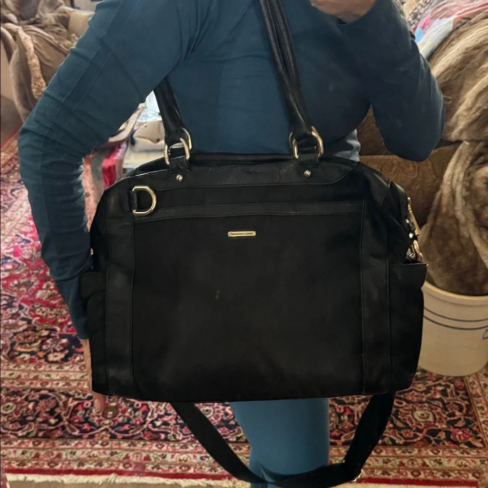 Rebecca Minkoff Knocked up Black Nylon and Leather Diaper bag Tote